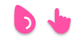 Oreo spark pink cursors
