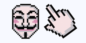 The Guy Fawkes Mask Pixel cursor