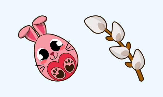 Cursor Easter Egg Bunny For Chrome
