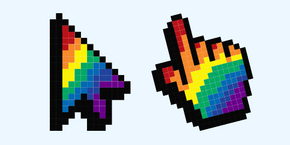 Rainbow Pixel cursor