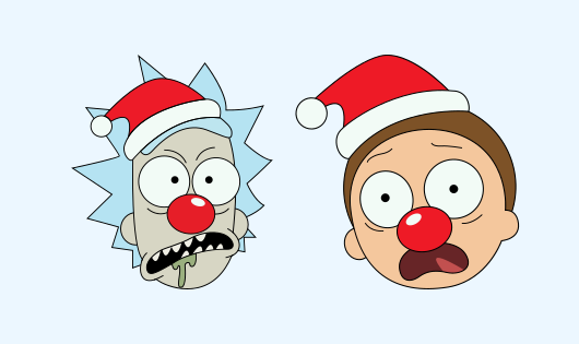 Cursor Christmas Rick And Morty For Chrome