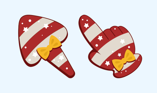 Custom Cursor Candy Cane Theme