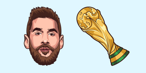 Messi and World Cup cursor