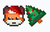 Christmas Fox Pixel cursor