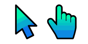 Turquoise gradient cursor