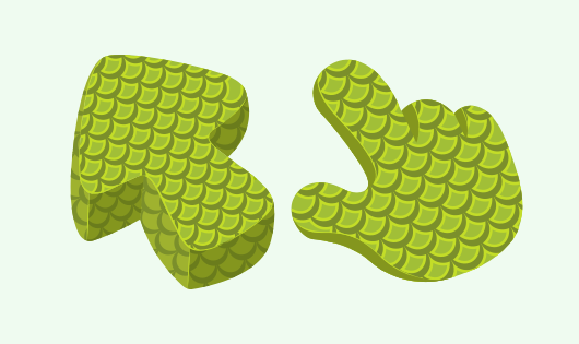 Custom Cursor Green Scales Texture