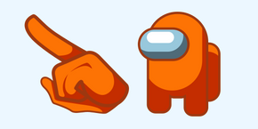 Among Us Orange Character cursor