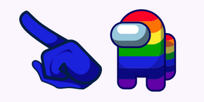 Among Us Rainbow Character cursor