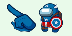 Among Us Captain America Character cursor