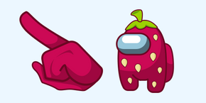 Among Us Strawberry Character cursor