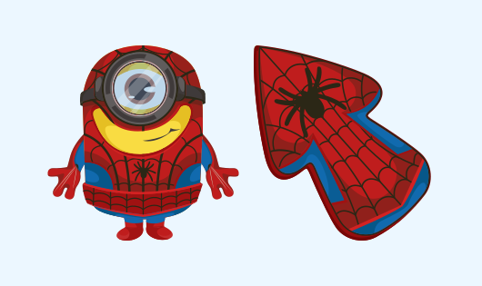 Custom Cursor Minion Spider-Man Character For Google Chrome