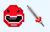 Red Power Ranger Pixel cursor
