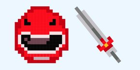 Red Power Ranger Pixel cursor