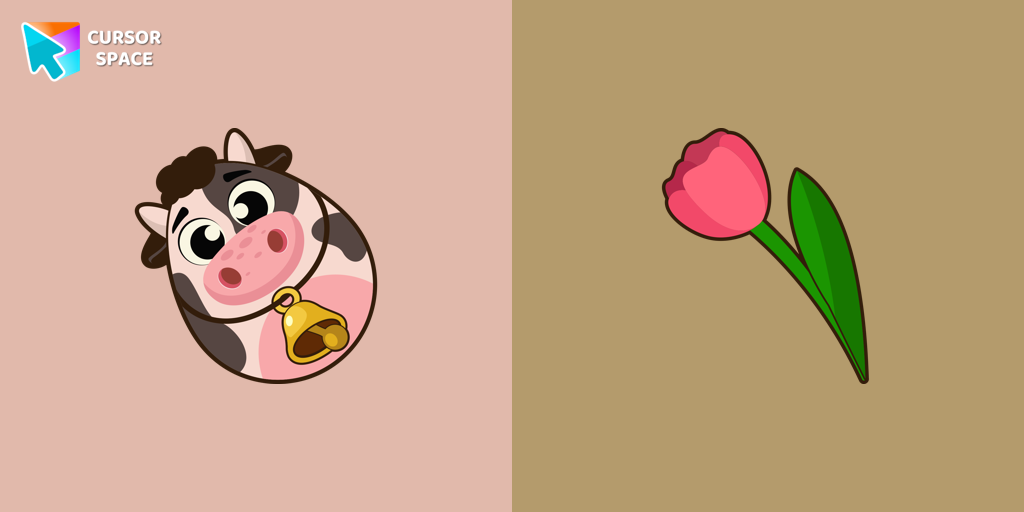Easter Egg Cow cursor
