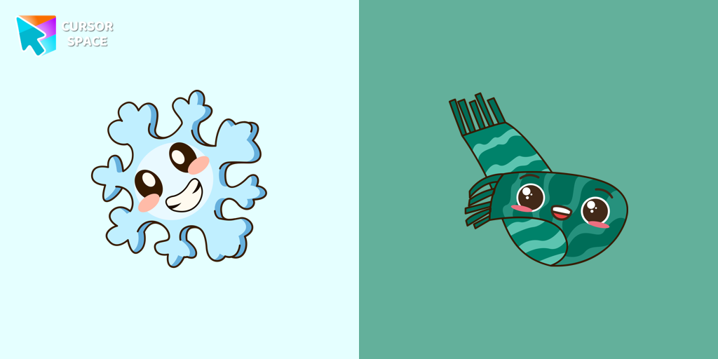 Snowflake And Scarf Cursor